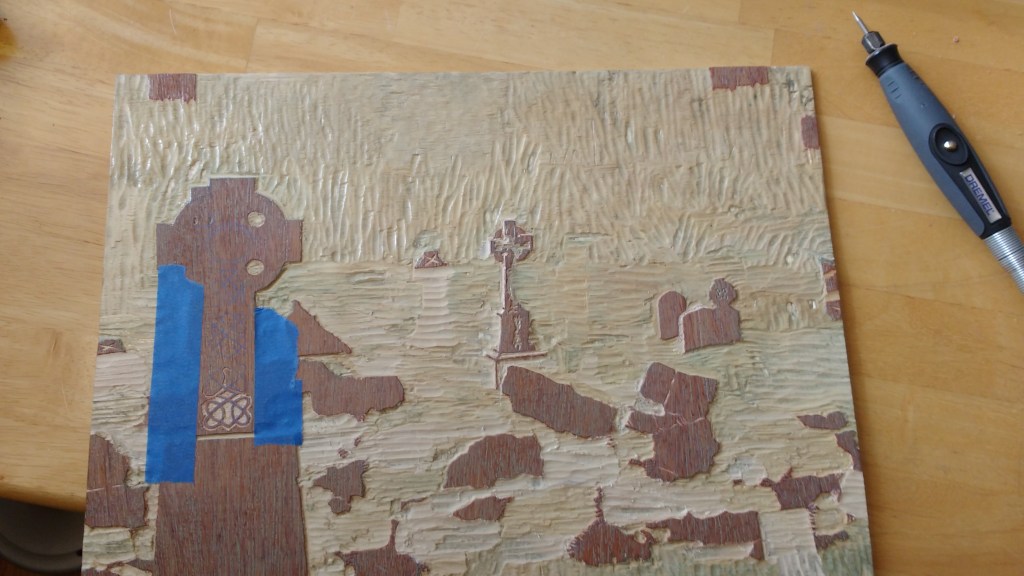 Woodblock for Corcomroe Abbey